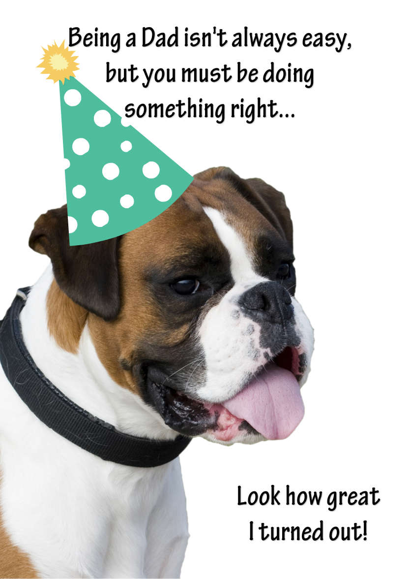 Boxer Card - card made with Crafty Bob's Card Creator