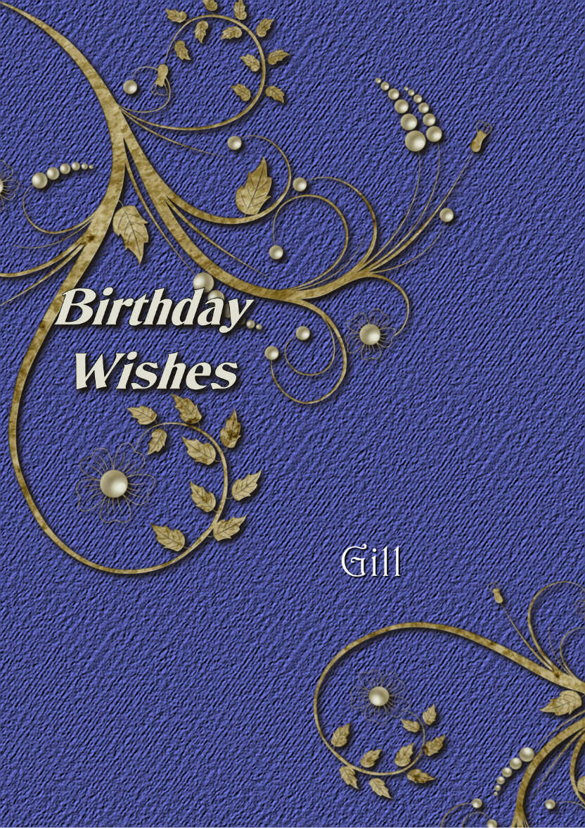 Golden Leaf - Birthday Card - card made with Crafty Bob's Card Creator