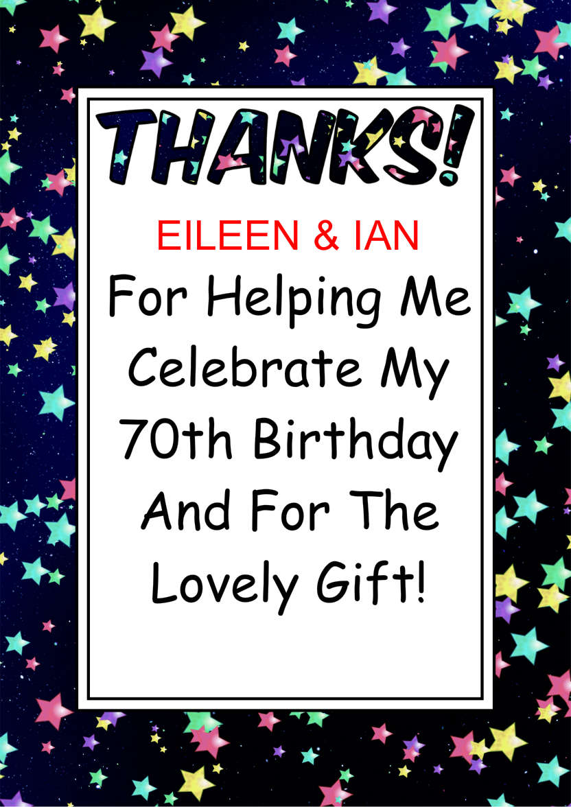 Thank You Stars Card Front - card made with Crafty Bob's Card Creator