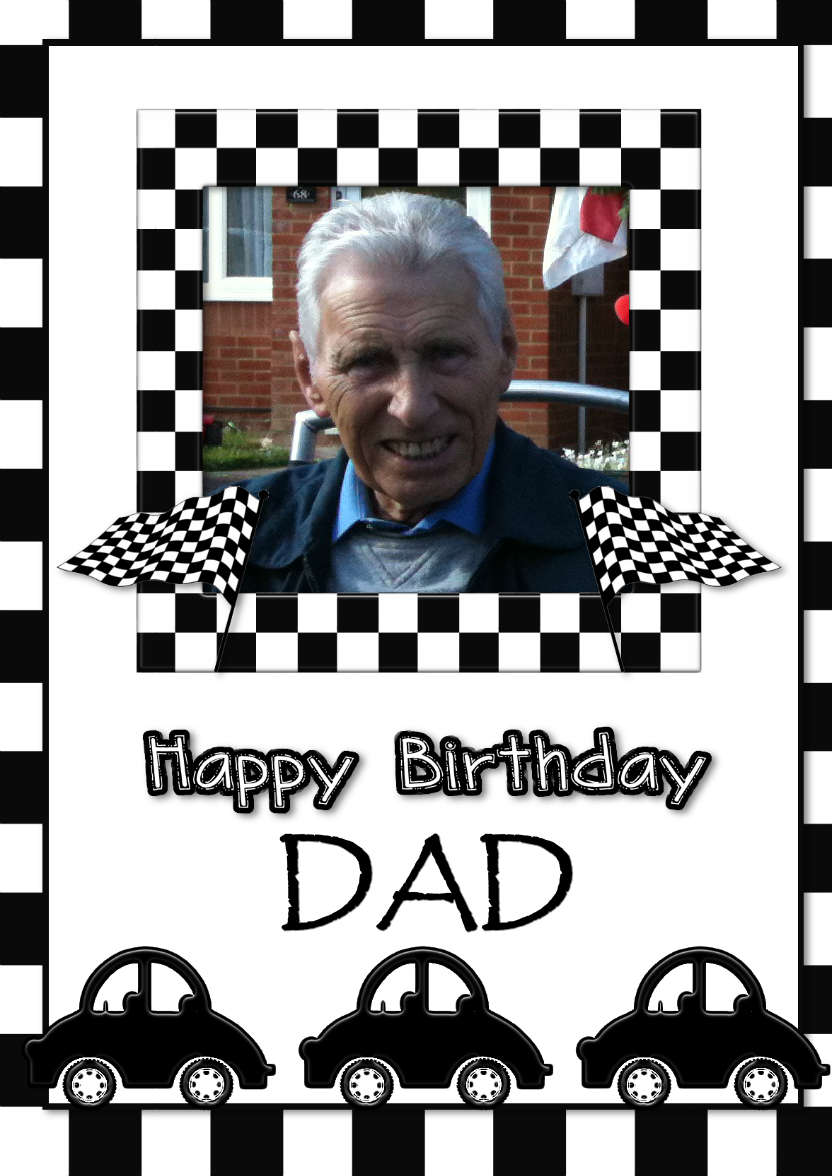 Racing Cars - card made with Crafty Bob's Card Creator