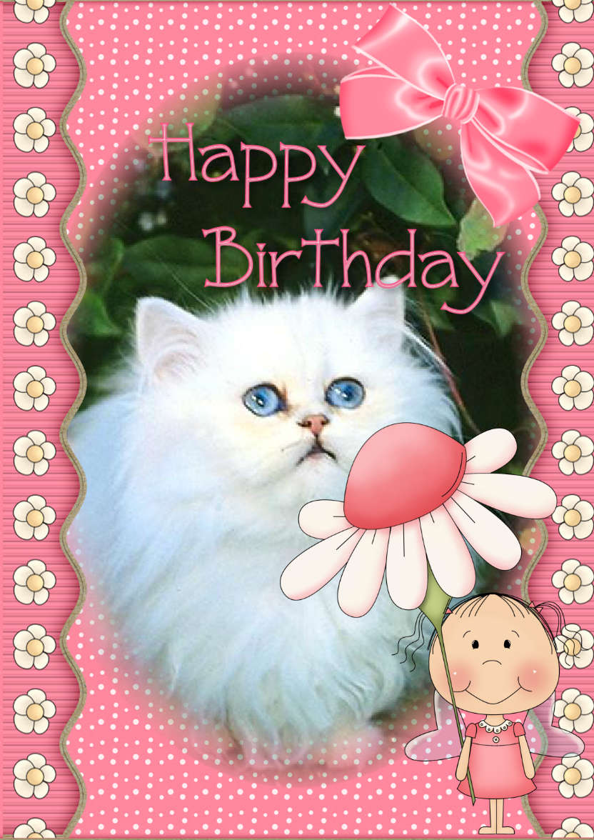 Cute Birthday Girl - card made with Crafty Bob's Card Creator