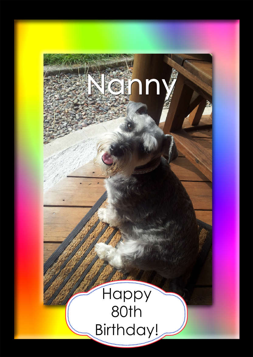 Bright Rainbow Frame Aperture Card - card made with Crafty Bob's Card Creator