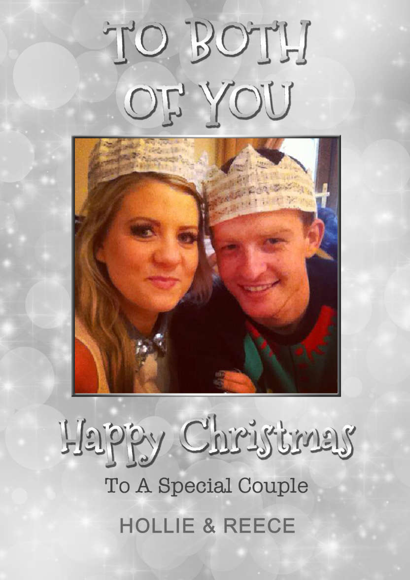 Silver Sparkle Christmas Couple - card made with Crafty Bob's Card Creator