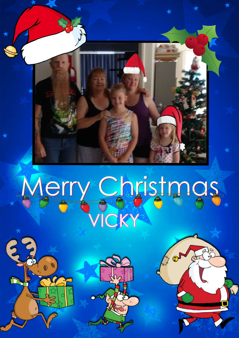 Santa and Friends Photo Card - card made with Crafty Bob's Card Creator