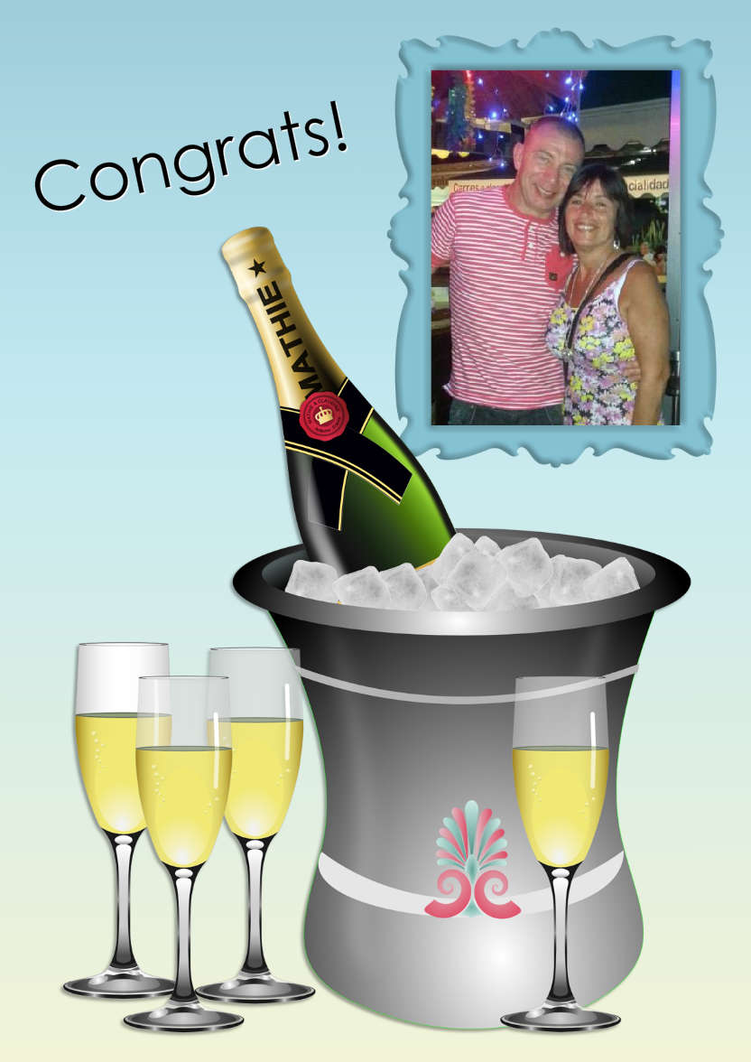 Congratulations Aperture Photo Card - card made with Crafty Bob's Card Creator