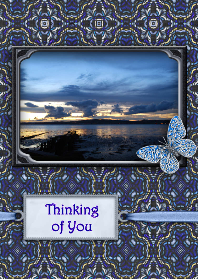 Sunset - card made with Crafty Bob's Card Creator