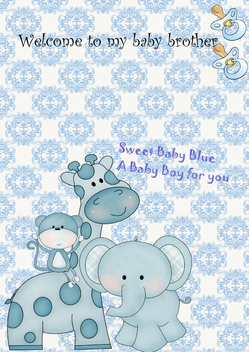 New Baby Boy - card made with Crafty Bob's Card Creator