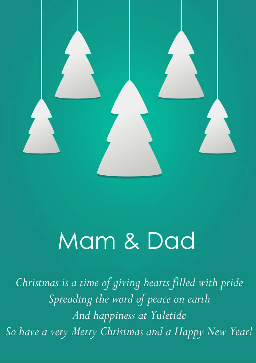 Christmas Tree Verse - card made with Crafty Bob's Card Creator