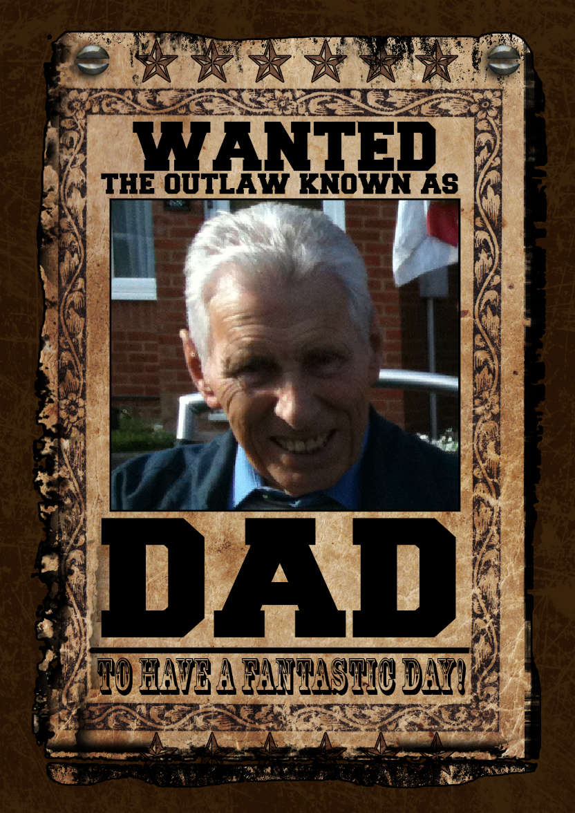 Dad Birthday. Father's Day, Photo Greeting Card - card made with Crafty Bob's Card Creator