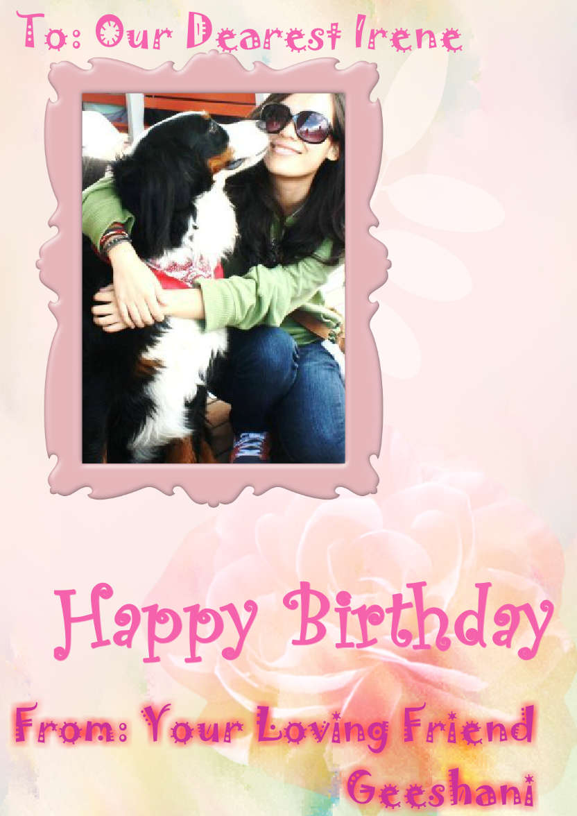 Happy Birthday - Pastel Floral - card made with Crafty Bob's Card Creator