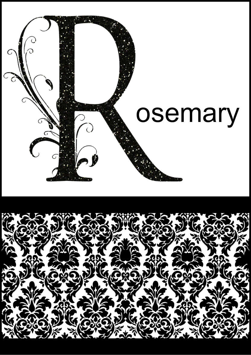 Damask Monogram Letter R Card - card made with Crafty Bob's Card Creator