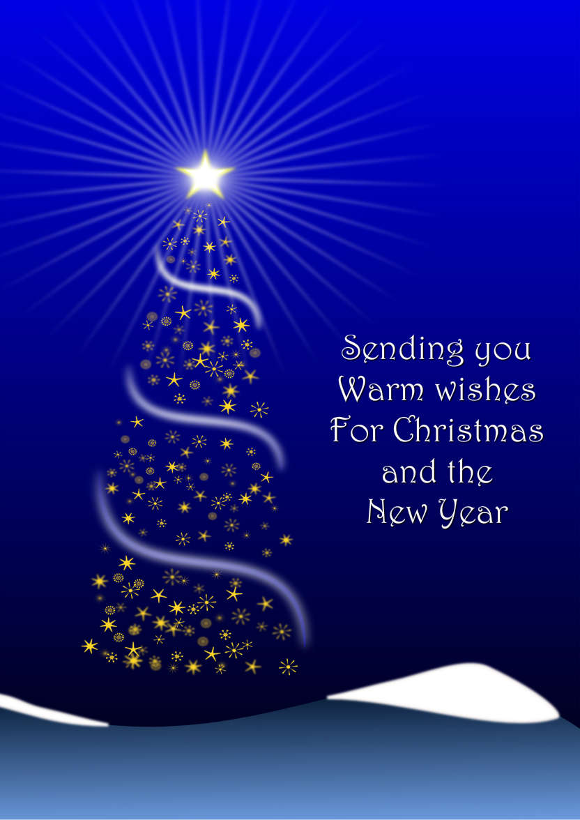 Christmas Tree Glow - card made with Crafty Bob's Card Creator