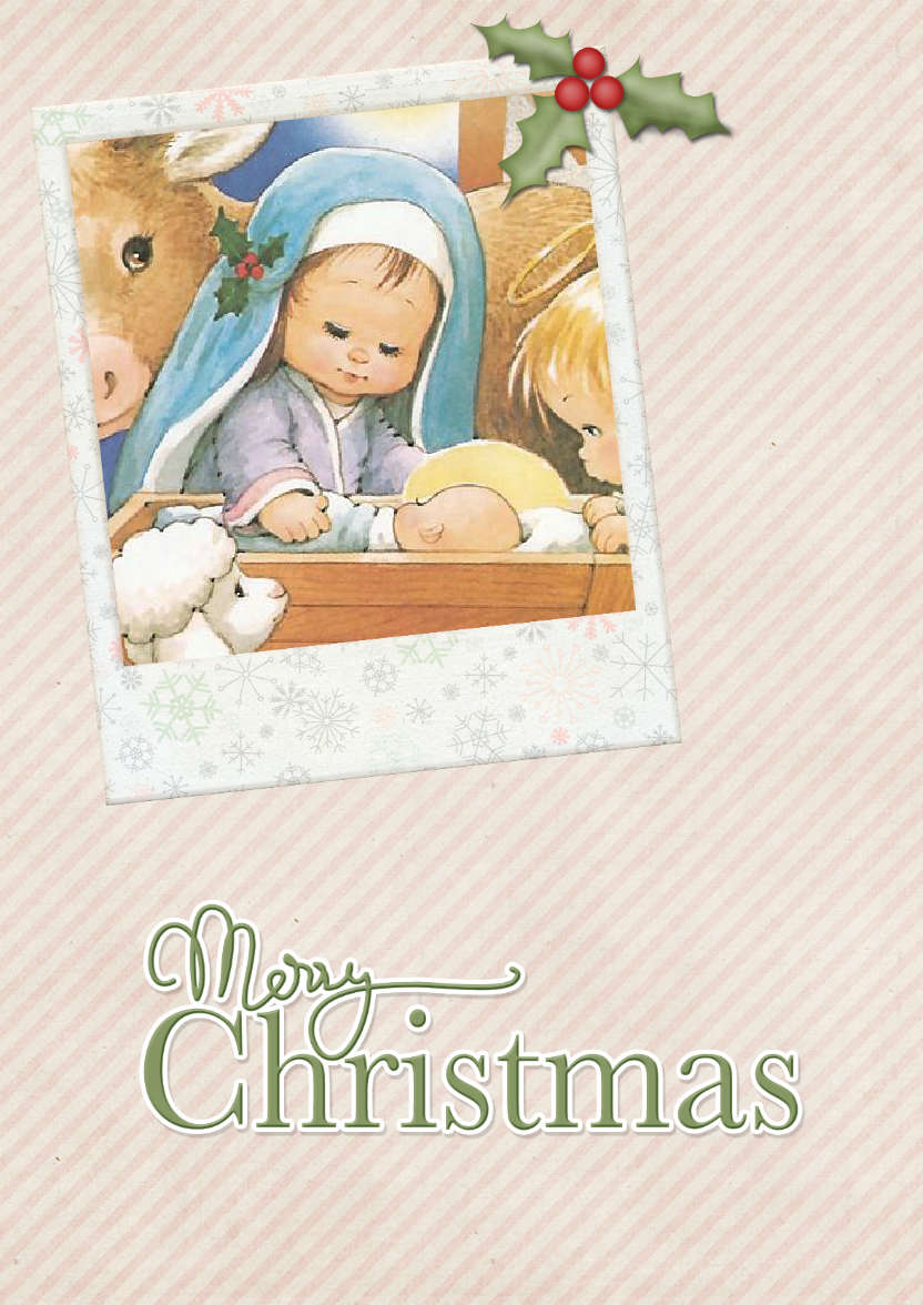 Pastel Christmas Photo Card - card made with Crafty Bob's Card Creator