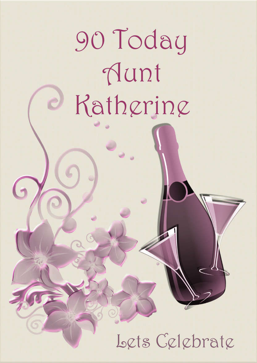 Champagne and Flowers - card made with Crafty Bob's Card Creator