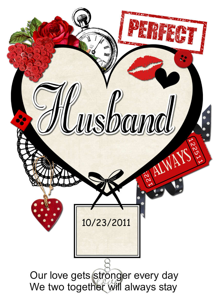Husband Collage Heart - card made with Crafty Bob's Card Creator
