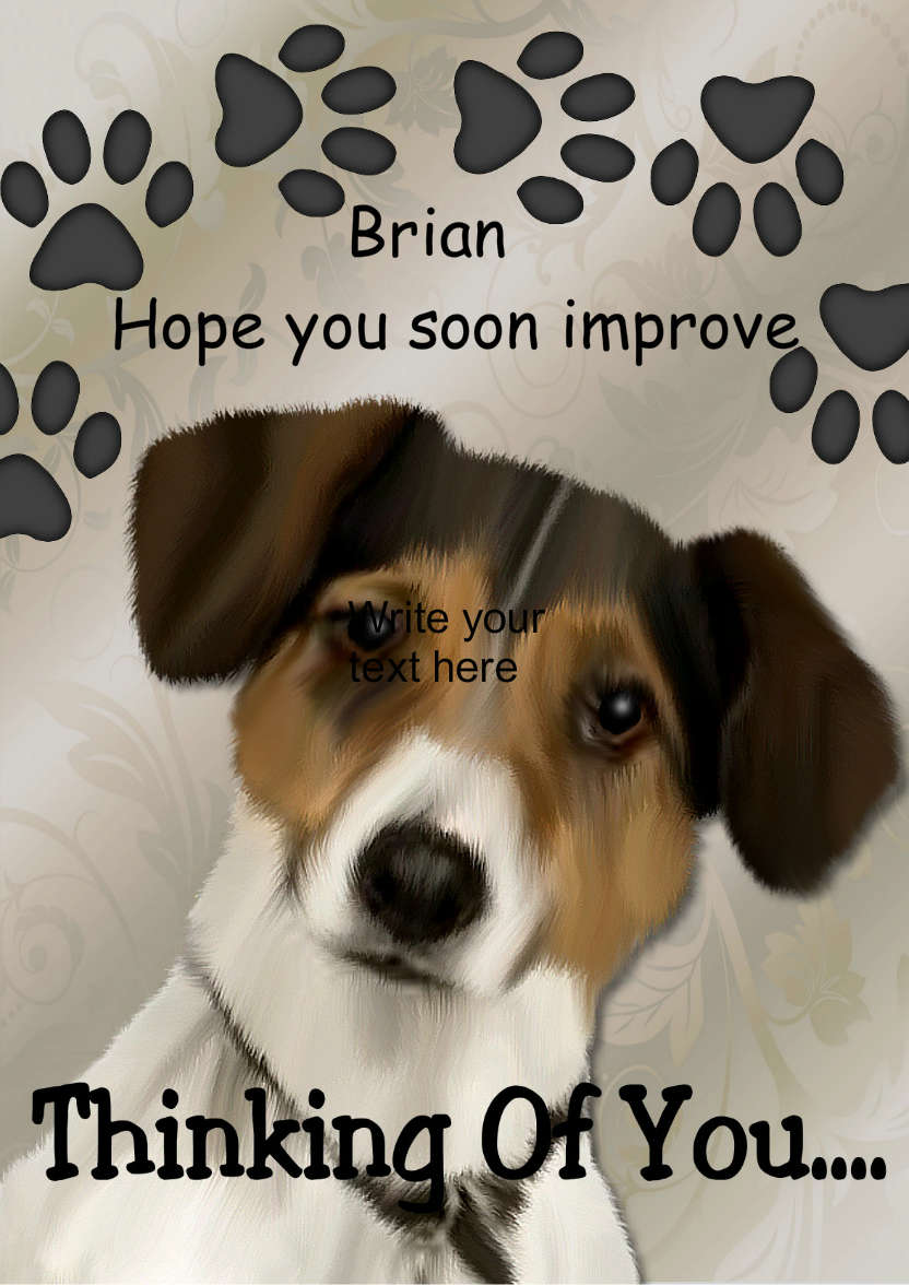 Thinking of You Puppy - card made with Crafty Bob's Card Creator