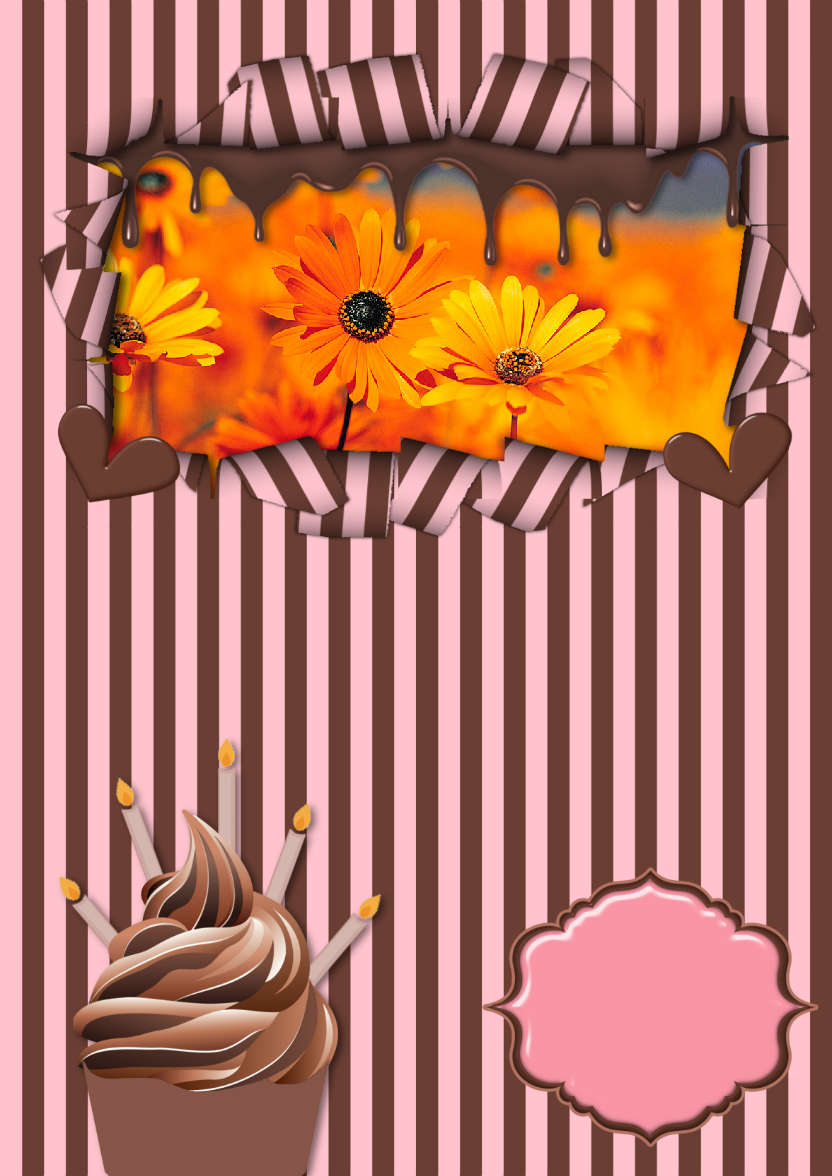 Chocolate Time - card made with Crafty Bob's Card Creator