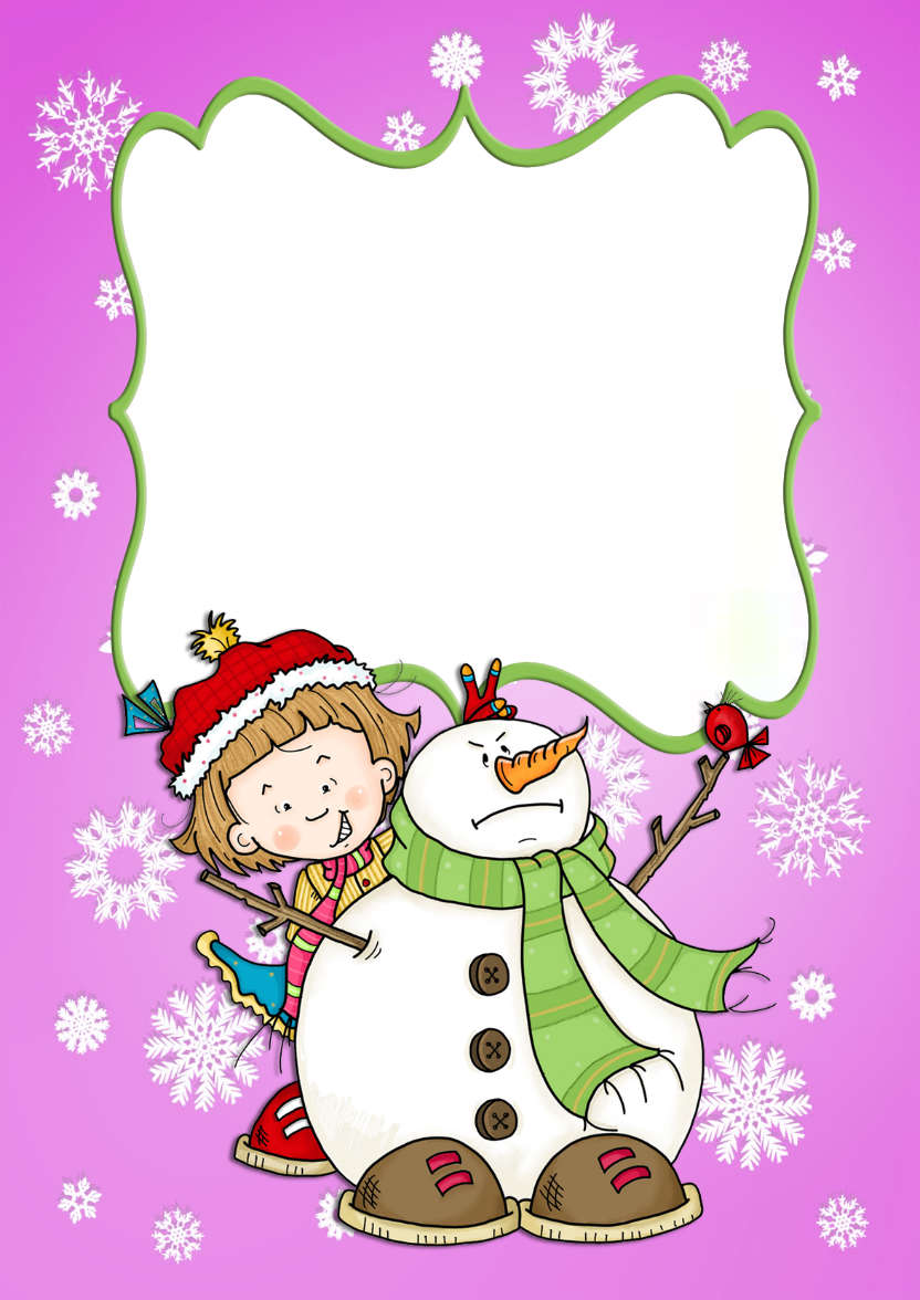 Naughty Sally and Her Snowman - card made with Crafty Bob's Card Creator