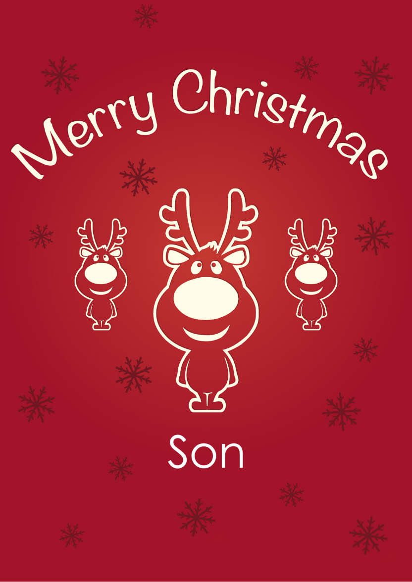 Smiling Reindeer - card made with Crafty Bob's Card Creator