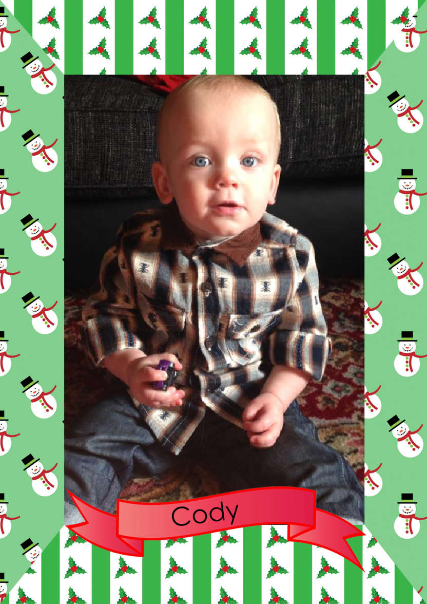 Snowman and Holly Frame Photo Card - card made with Crafty Bob's Card Creator