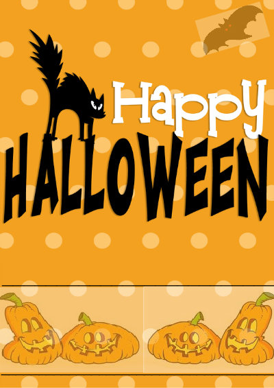 Halloween Word Art Card - card made with Crafty Bob's Card Creator