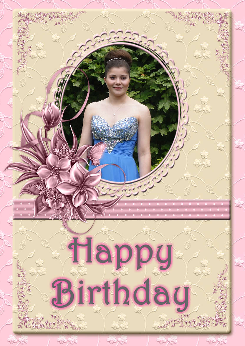 Lovely Female Design for Lots of Occasions - card made with Crafty Bob's Card Creator