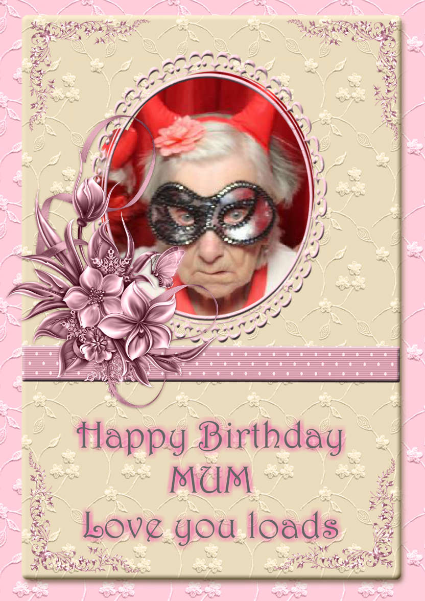 Lovely Female Design for Lots of Occasions - card made with Crafty Bob's Card Creator