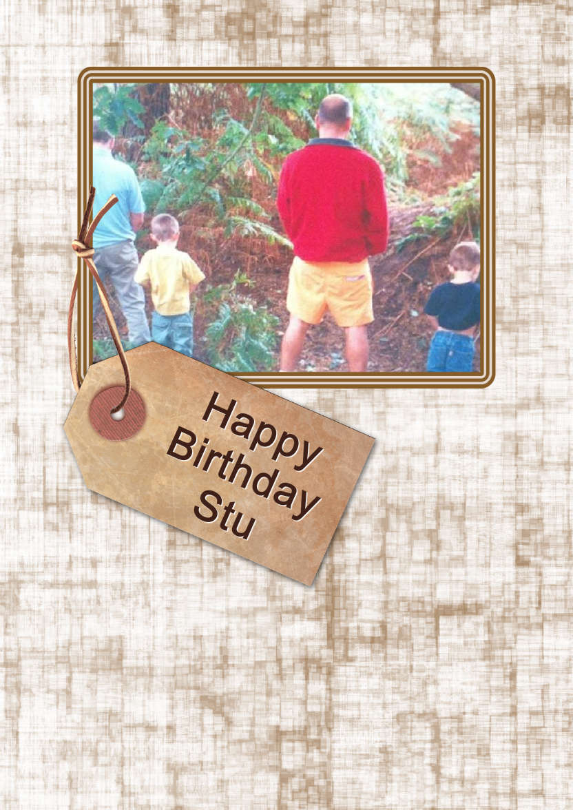 Old Tag Frame Photo Card - card made with Crafty Bob's Card Creator