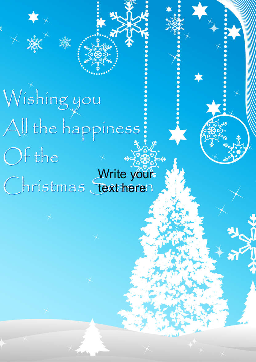 Christmas Bauble Snowscene - card made with Crafty Bob's Card Creator