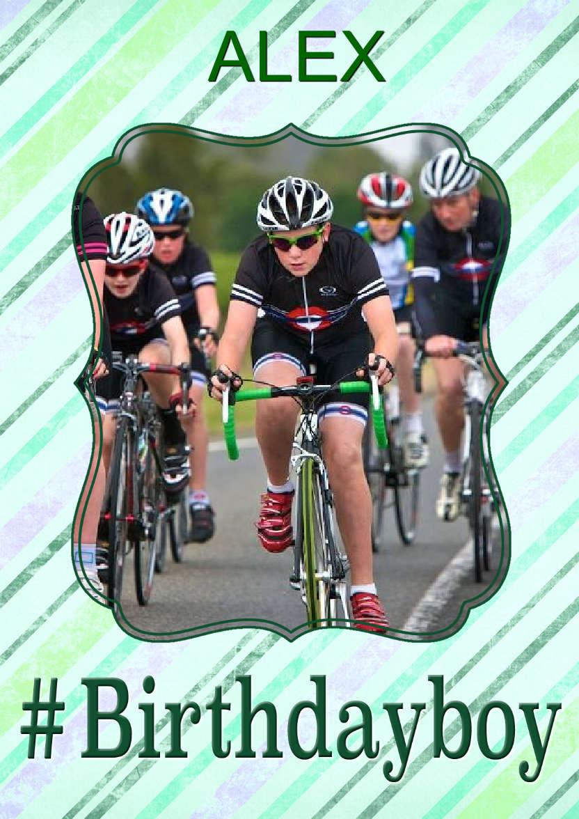 Hashtag Birthday Boy - card made with Crafty Bob's Card Creator