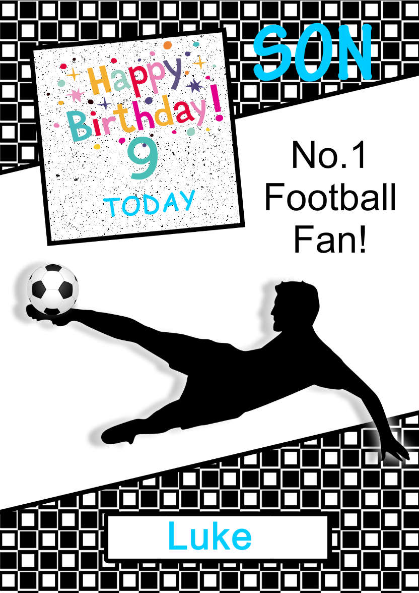 No.1 Football Fan Aperture Card - card made with Crafty Bob's Card Creator