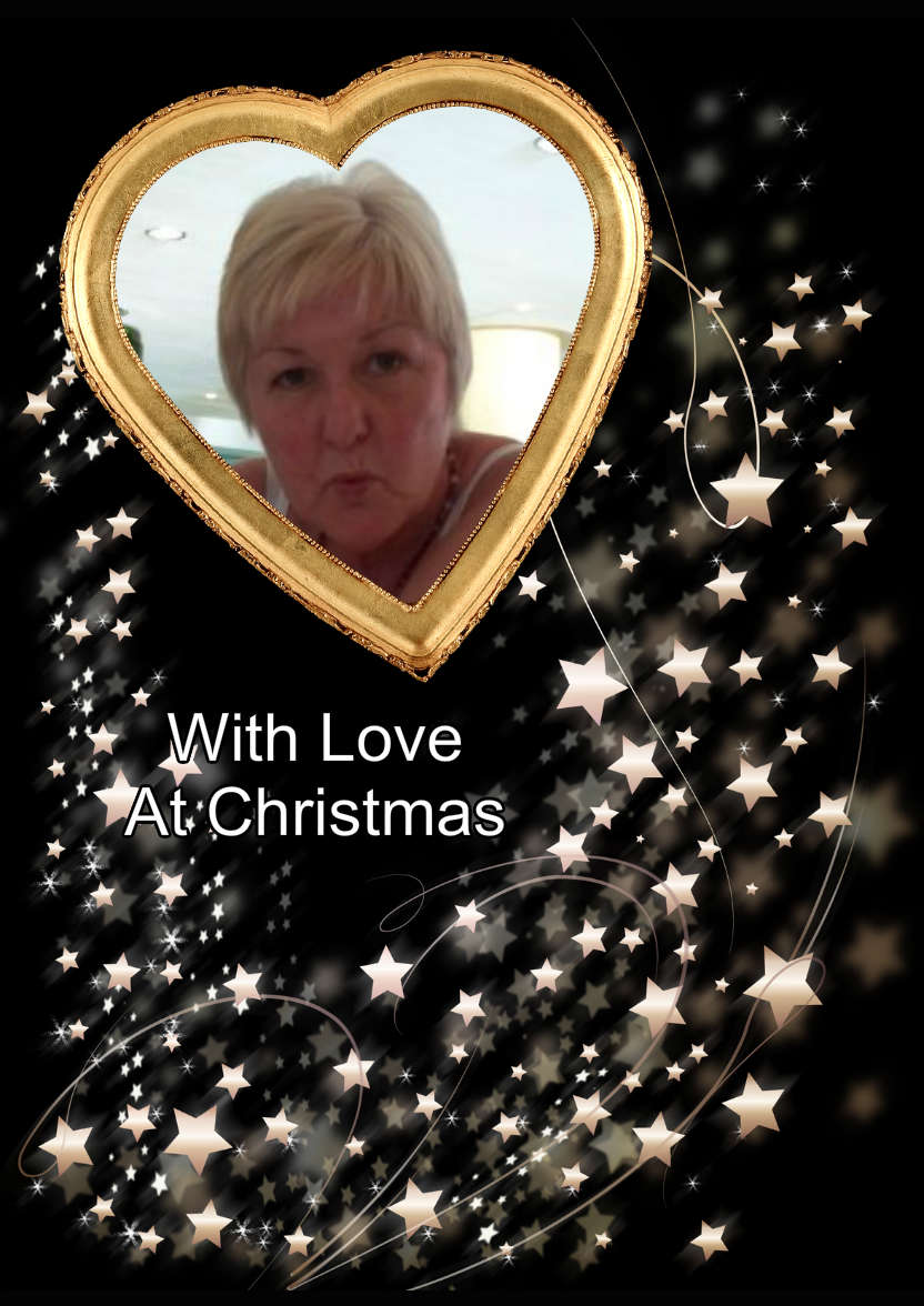 Gold Heart and Stars Photo Card - card made with Crafty Bob's Card Creator