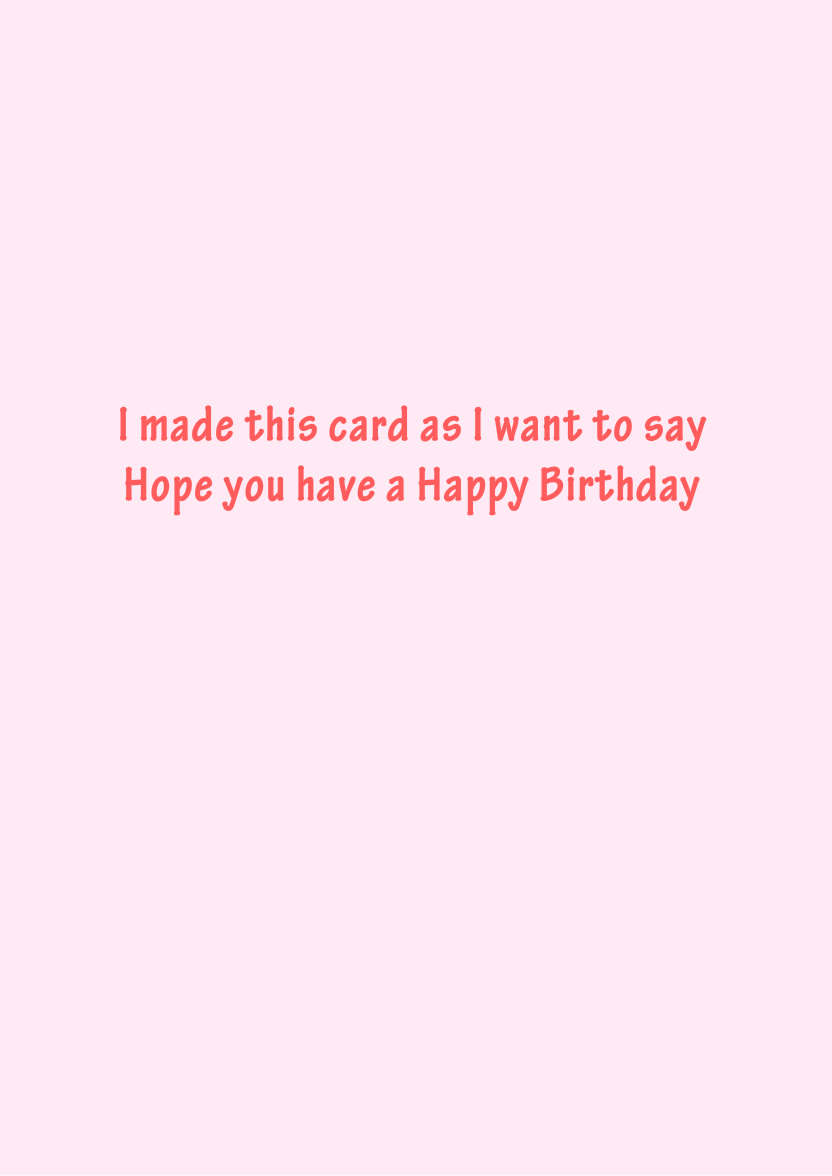 Light Pink Plain Background - card made with Crafty Bob's Card Creator