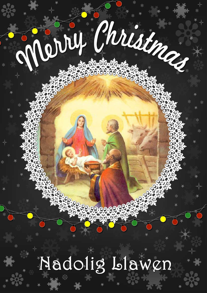 Black Snowflake Frame Christmas Card - card made with Crafty Bob's Card Creator