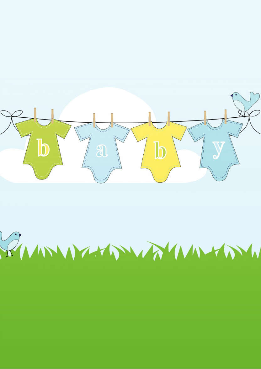 Washing Line New Baby Boy - card made with Crafty Bob's Card Creator
