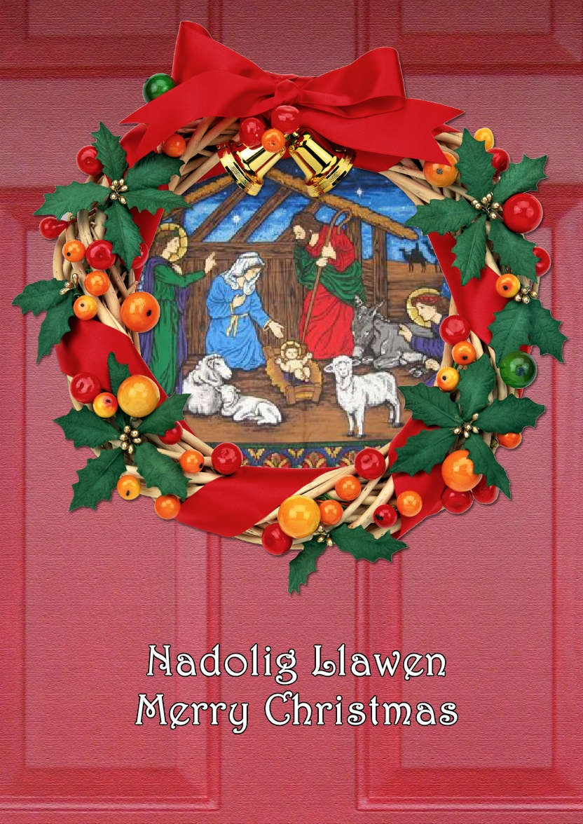 Christmas Door Photo Card - card made with Crafty Bob's Card Creator