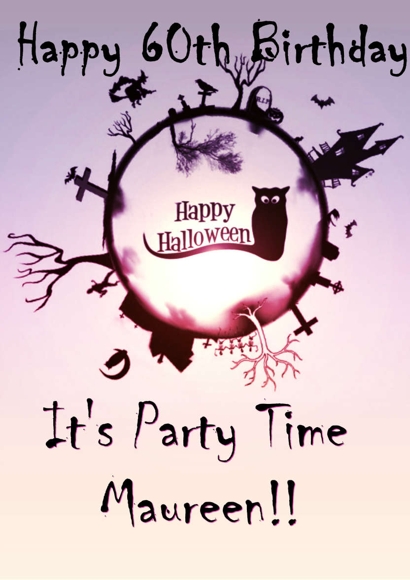 Halloween Globe - card made with Crafty Bob's Card Creator