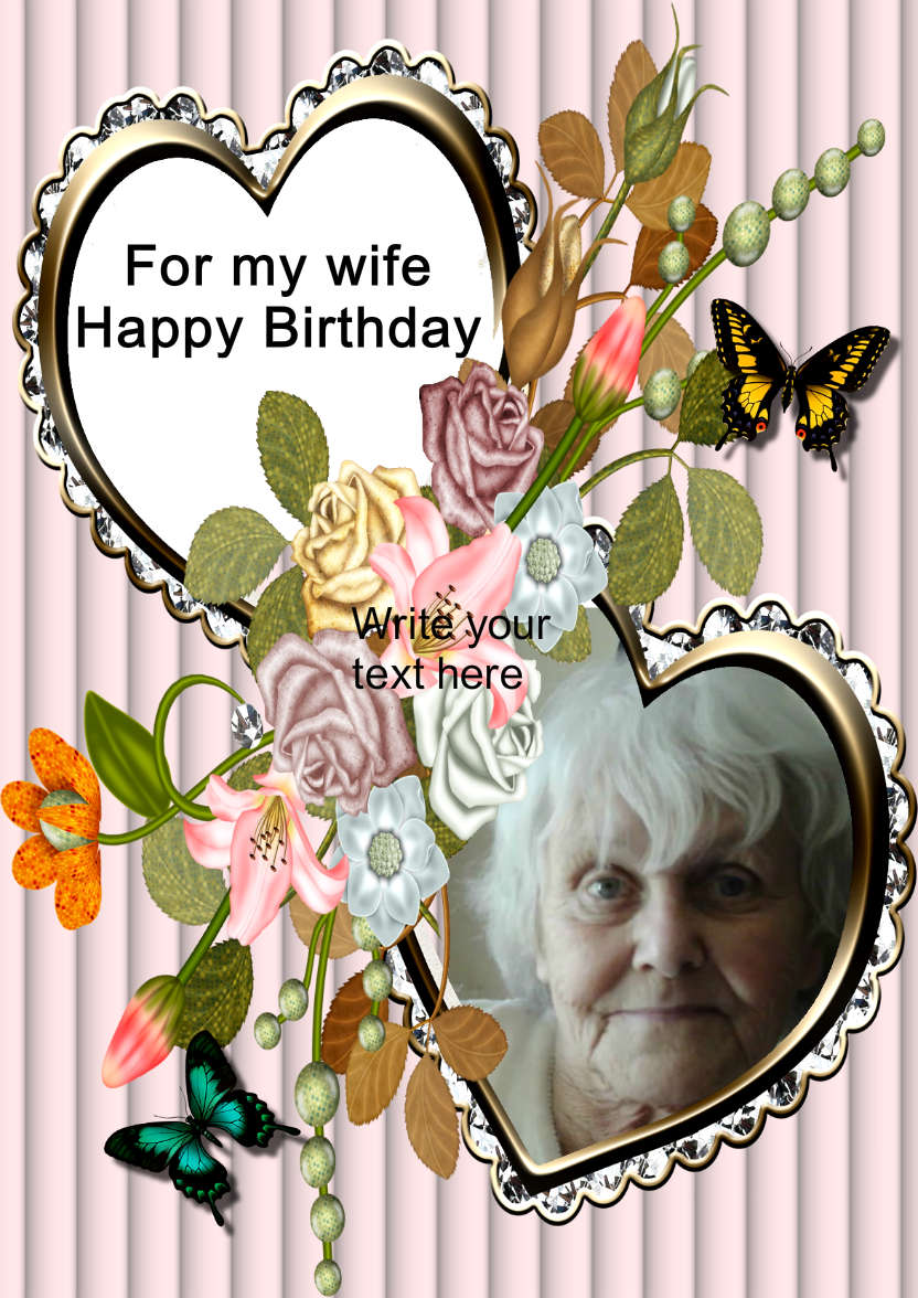 Hearts and Flowers - card made with Crafty Bob's Card Creator