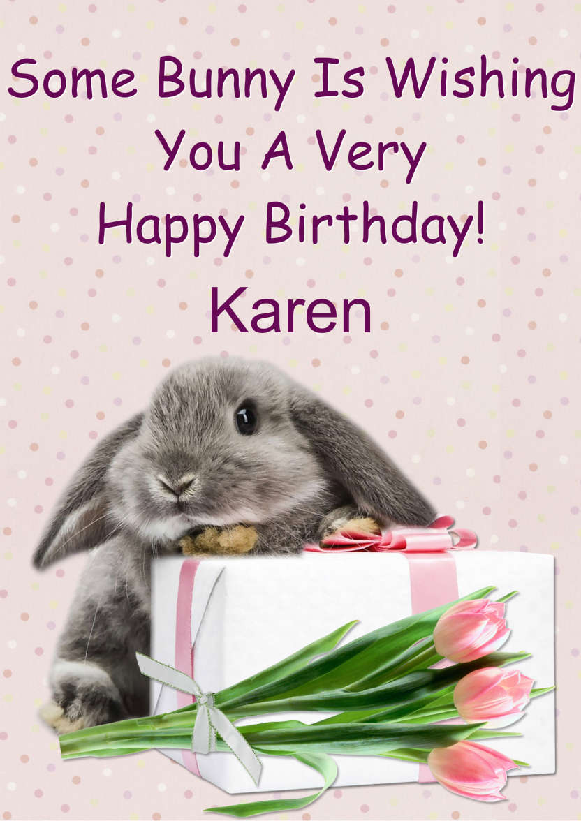 Some Bunny Birthday - card made with Crafty Bob's Card Creator