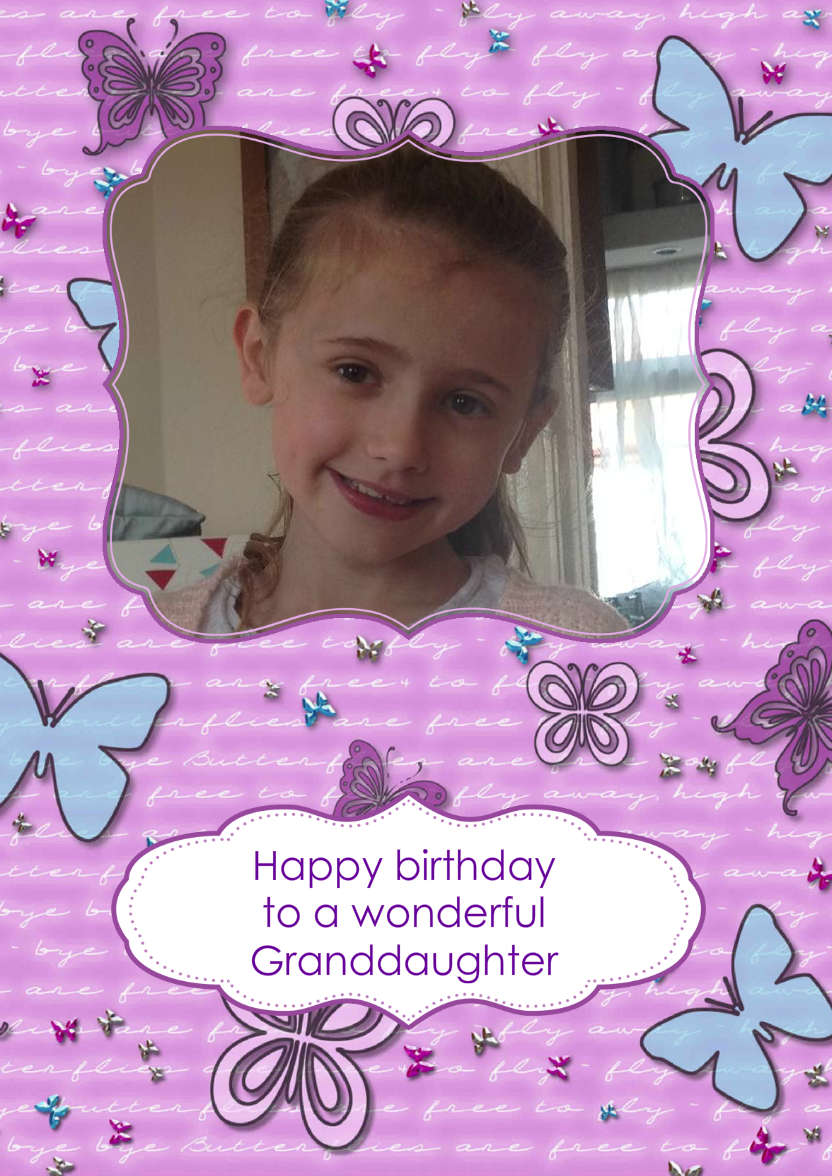 Butterfly Background Photo Card - card made with Crafty Bob's Card Creator