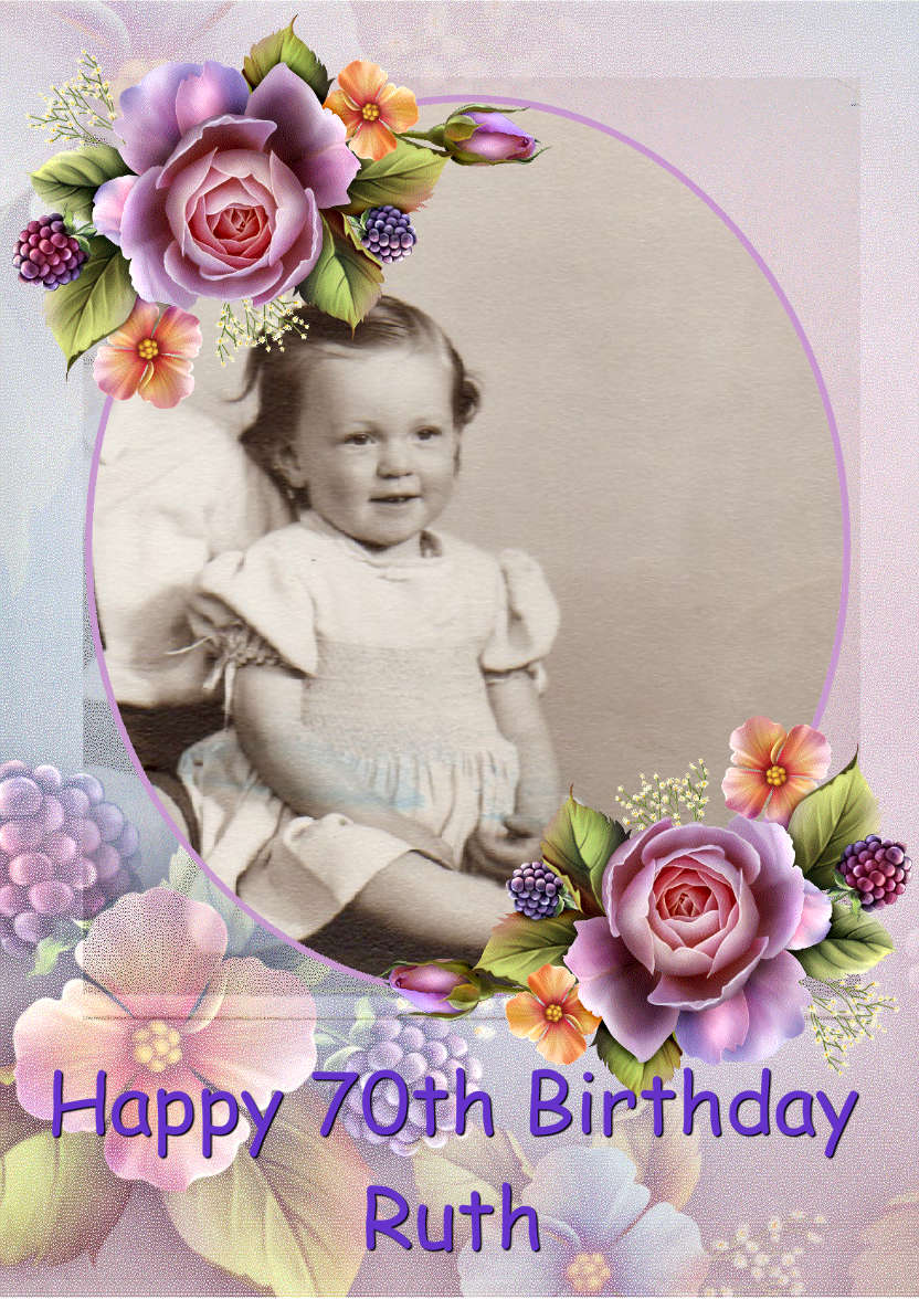 Soft Floral Photo Frame - card made with Crafty Bob's Card Creator