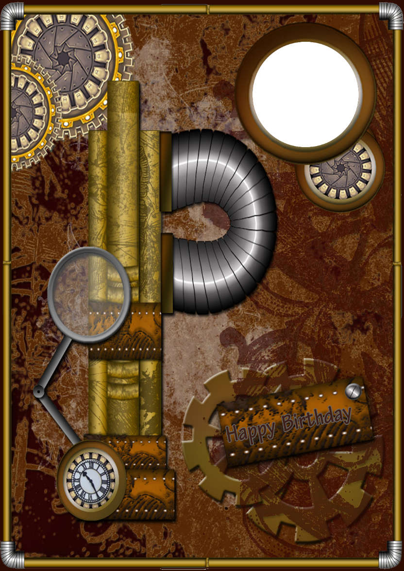 Fabulous Steampunk - card made with Crafty Bob's Card Creator