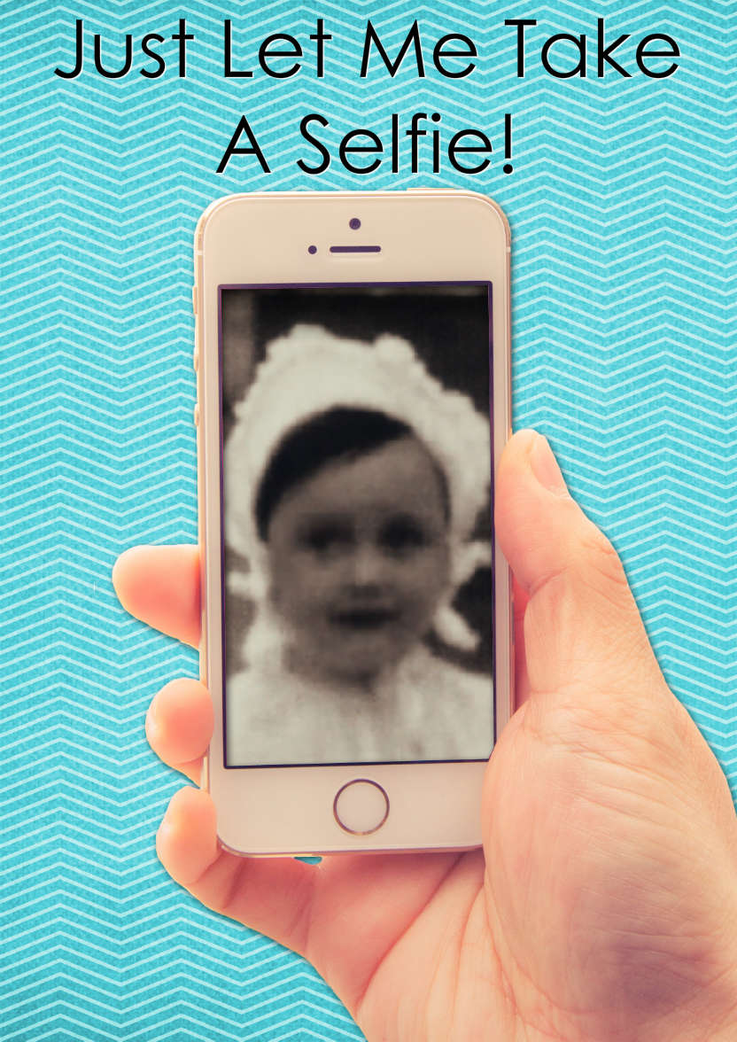Selfie Mobile Phone Card - card made with Crafty Bob's Card Creator