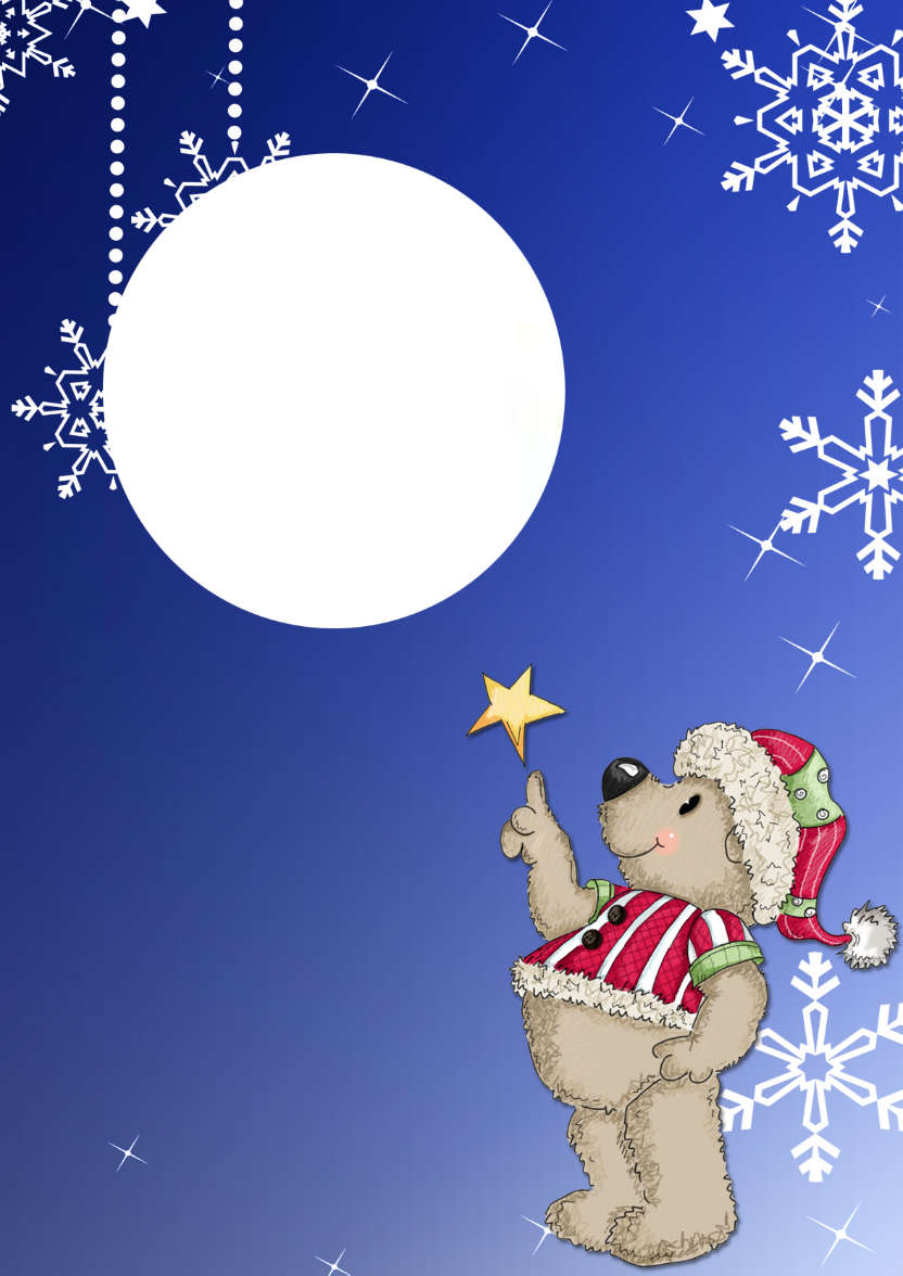 When I Wish Upon a Star Christmas Aperture Card Front - card made with Crafty Bob's Card Creator