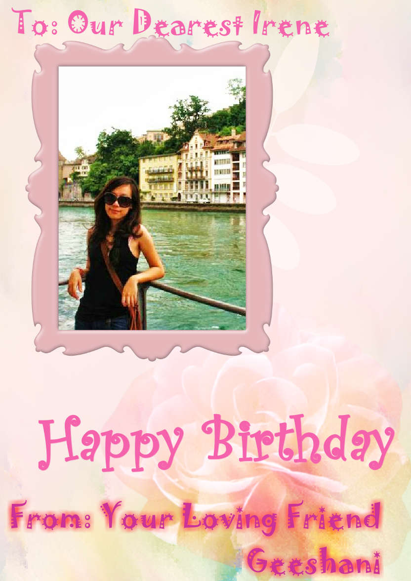 Happy Birthday - Pastel Floral - card made with Crafty Bob's Card Creator