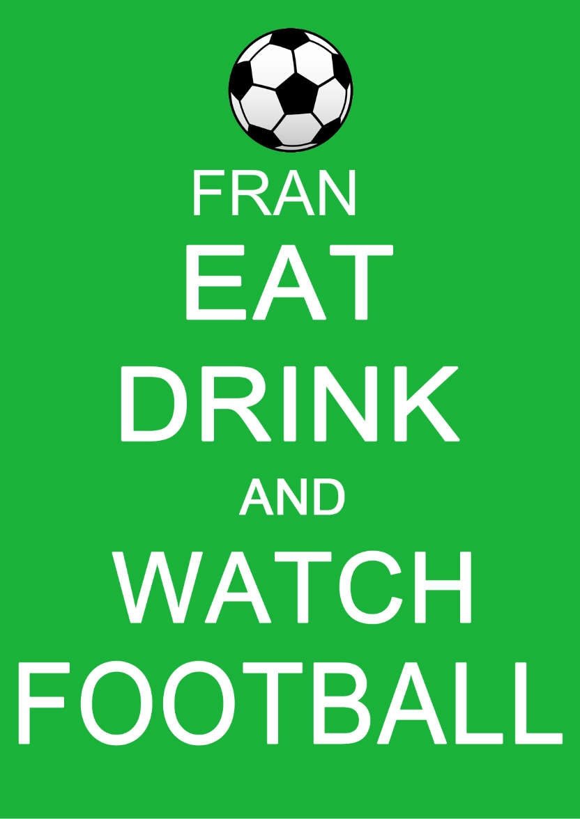 Eat Drink Watch Football - card made with Crafty Bob's Card Creator