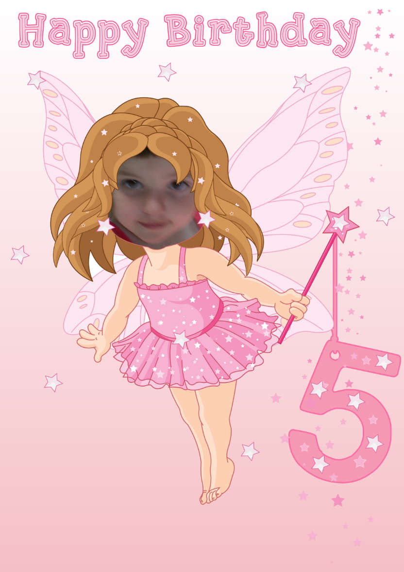 Fairy Princess Aged 5 - card made with Crafty Bob's Card Creator