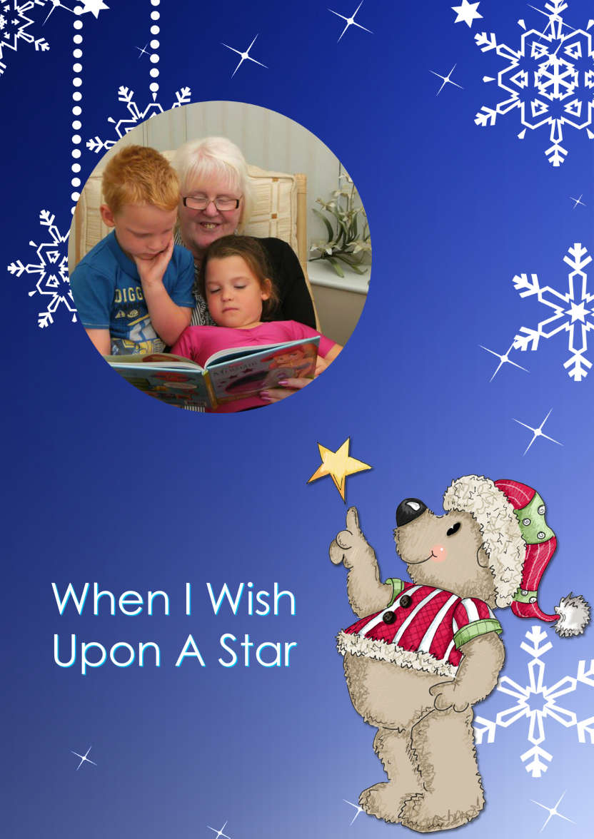 When I Wish Upon a Star Christmas Aperture Card Front - card made with Crafty Bob's Card Creator