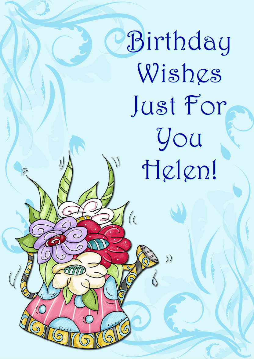 Funky Floral Watering Can - card made with Crafty Bob's Card Creator