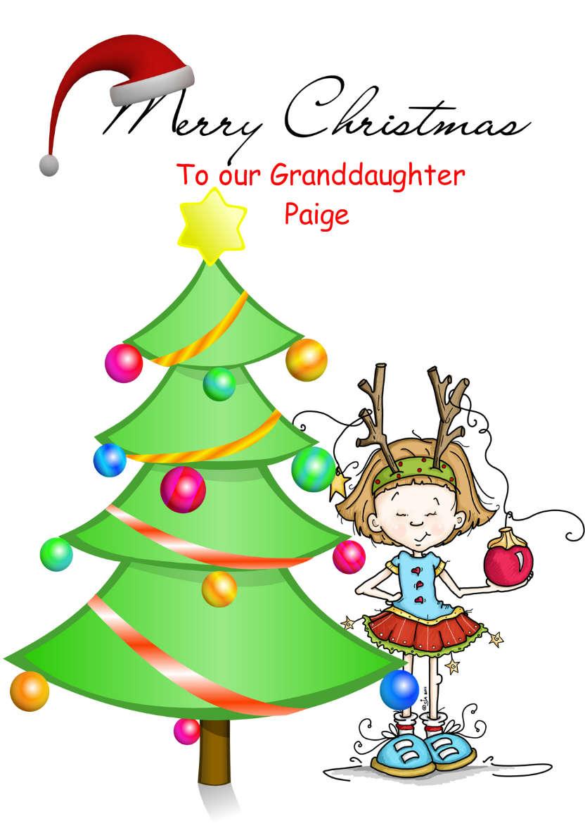 Decorating the Christmas Tree - card made with Crafty Bob's Card Creator